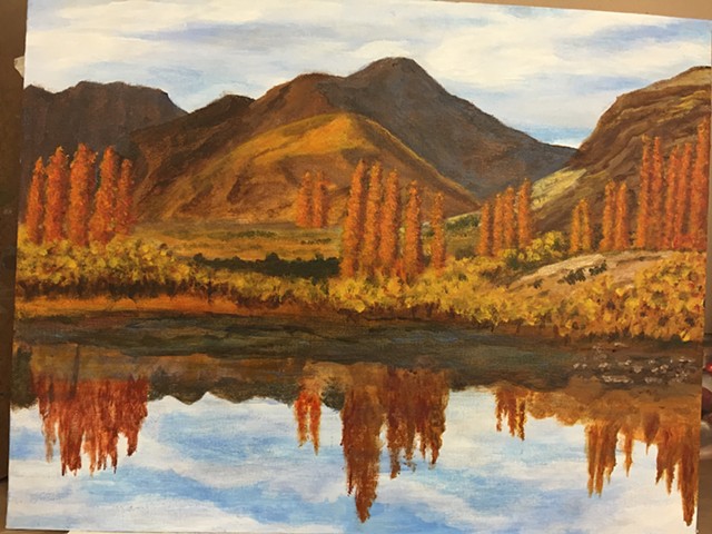 Southwest Mountains, Trees, & Reflections