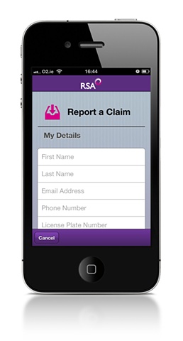 report a claim - my details screen