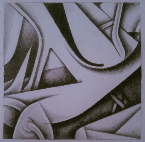 Smallwork improv abstract drawing series