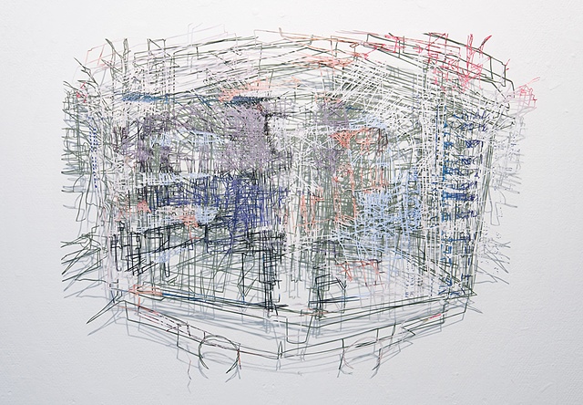 "The Glass Box" 2009, cut paper