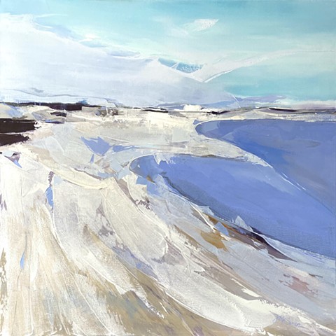 painting of white Sands New Mexico dunes by Judy McSween