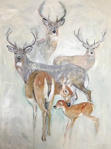 deer paintings by @kmcclureartist Katherine McClure
