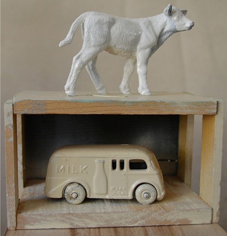 milk truck cow art katherine mcclure kgpbmc sculpture art for sale 