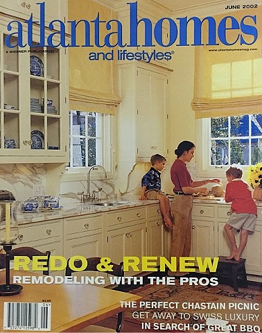 Artwork featured in article of cover home, Atlanta Homes and Lifestyles magazine, 2002