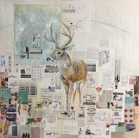 deer art painting by Atlanta artist Katherine Bell McClure