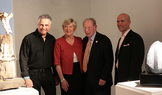Denis A. Yanashot, Regina Boehm, Dr. Edward G. Boehm, Jr. President of Keystone College, Drake Gomez Director of The Linder Gallery
