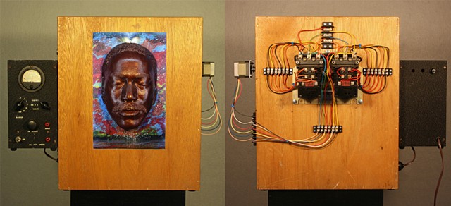 Mixed Media sculpture assemblage soul ready for reincarnation (in transition).