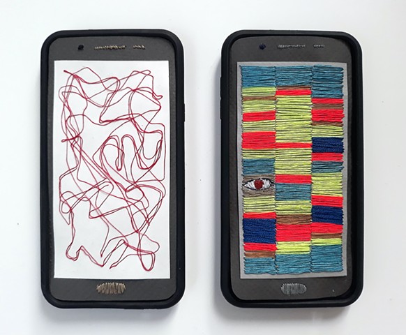 “Paranoid” Embroideries / 2 Tracking Apps Smart phone 