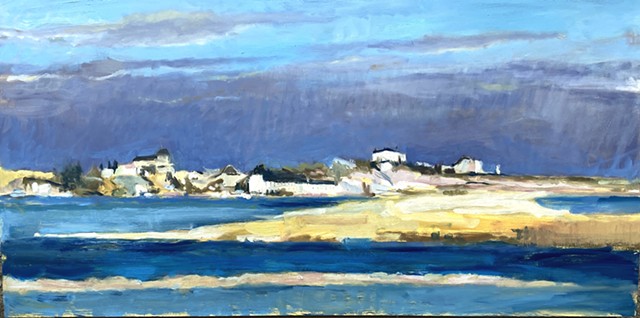 view of watch hill painting, art watch hill, RI