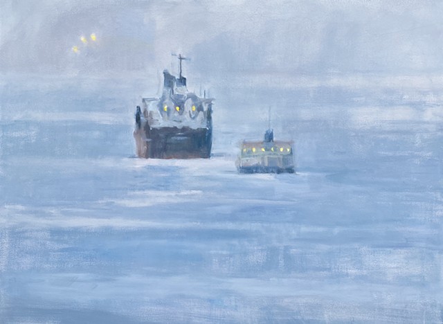 ships in sea, moody ships, atmospheric paintings, loneliness, isolated at sea