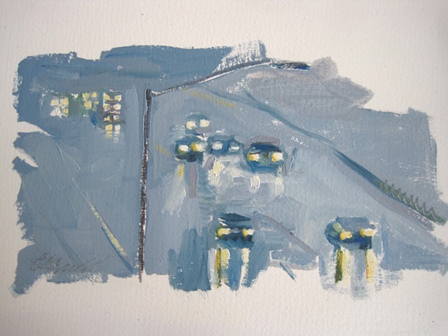 painting of traffic, route 95
