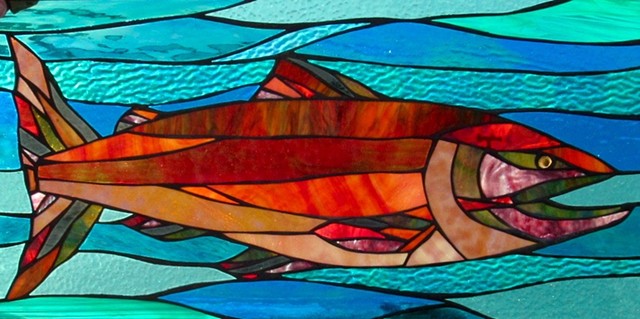 Salmon Stained Glass