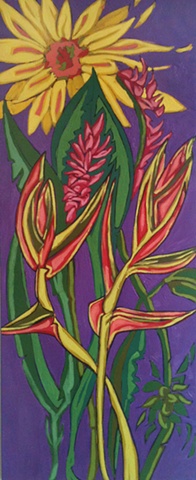 Birds of paradise painted by maggie wolszczan