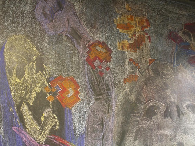 Mythological Creatures Mural Detail