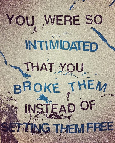 You Were So Intimidated That You Broke Them Instead of Setting Them Free