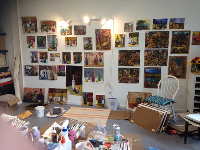 Paintings in my studio