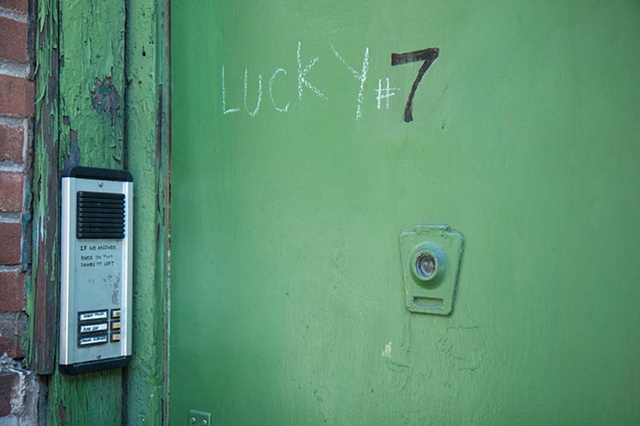 luck, Noho, nyc, new york city, green, doorway, 7