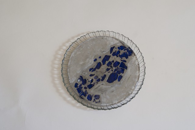 Small Plate With Blue Glass