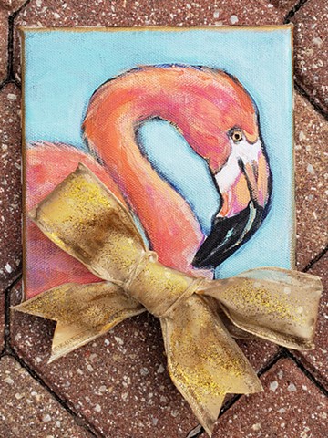 Flamingo with Bow SOLD
