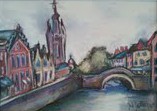 brugges, belgium, canal, water, village, buildings