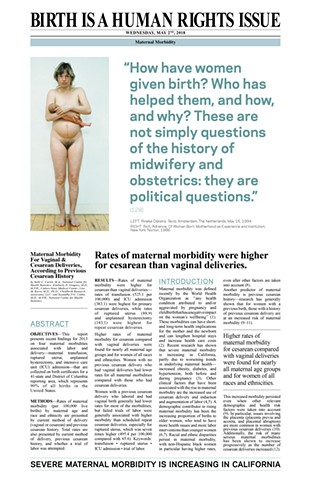 birth is a human rights issue newspaper celia rocha maternal mortality cesarean section