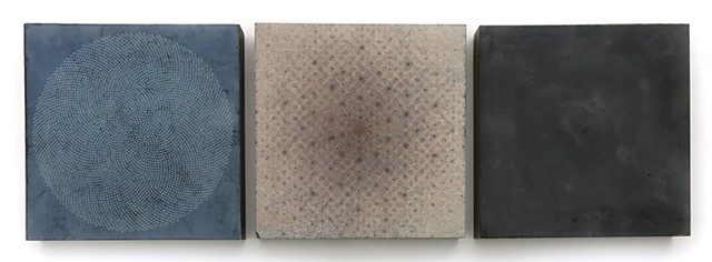 Amperage Variation Wax Triptych