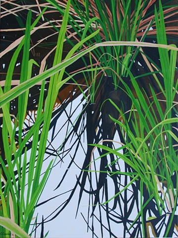 Lake Alice Grasses IV painting by Cindy Capehart