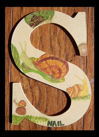 Custom Alphabet Letters : S is for Snail 