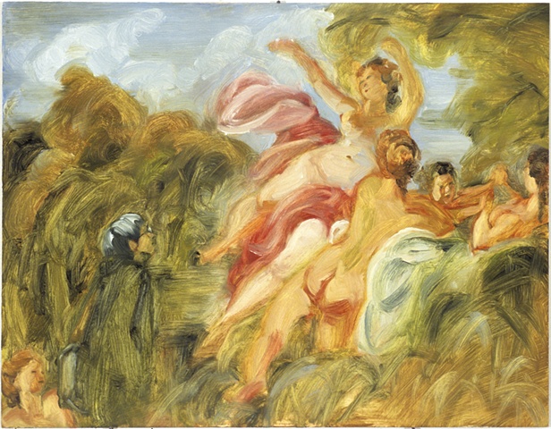 The Invisible Woman Looking at The Bathers (after Fragonard)
