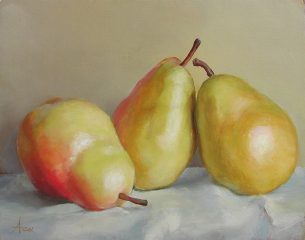 oil painting still life pears