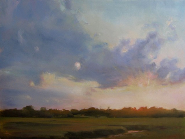 landscape painting of Charleston / James Island marsh