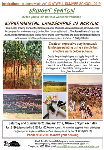 Experimental Landscapes in Acrylic Workshop
Summer School 2019 - Atwell Arts Centre