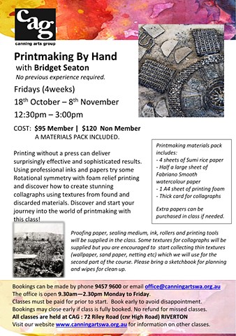 printmaking classes perth