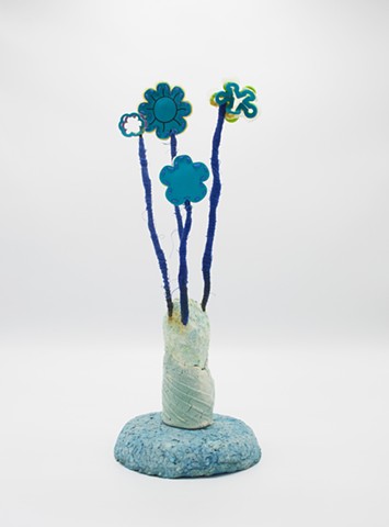 Blue Foam Flower Bouquet