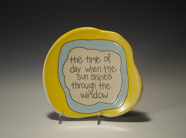 The Time of Day When The Sun Shines Through the Window Appreciation Plate