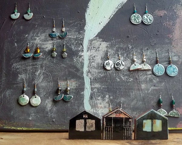 Earrings and beach huts