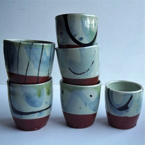winter colours small beakers