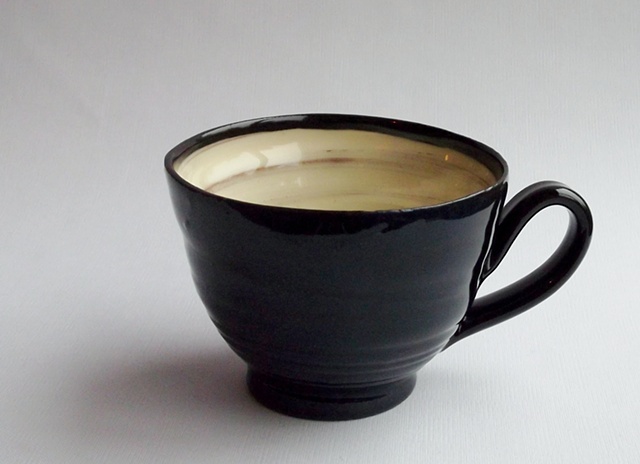 blueblack and white cup