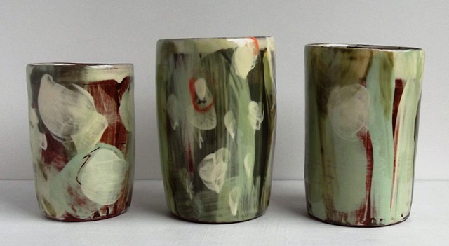 708. three small vases