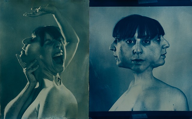 Cyanotypes from Deconstructed Portraiture