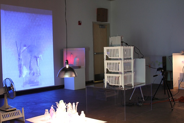 "Spin-O-Matic Substance & Shadow" installation at the IGG Gallery, Eastern Michigan University