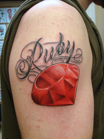 ruby name tattoo