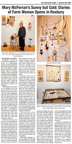 Mountain Eagle article by Christine Aramando January 30, 2022