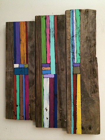 contemporary Abstract Art, rustic, reclaimed wood, 3D, sculpture, mid century modern, jackson pollack, sunset, Ocean, modern, blue, orange, green, copper, turquoise, yellow, orange, contemporary art, abstract, san diego, san diego artist, affordable art, 