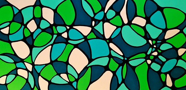 contemporary abstract art, modern, blue, green, copper, contemporary art, abstract, san diego, san diego artist, affordable art, bright, colorful, non-representational abstract art
