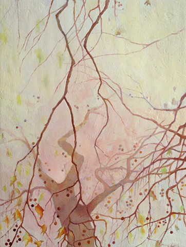 Sycamore tree oil on panel