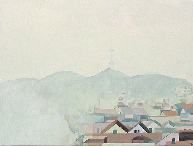 oil painting of Noe Valley
