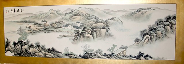 Chinese landscape screen for Willem Rack'e Studio
