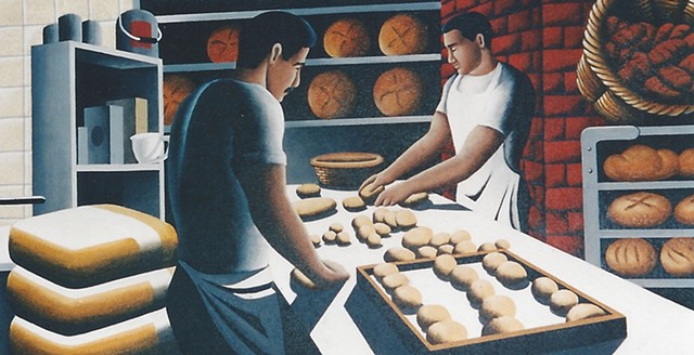 Corner Bakery mural for Evans and Brown