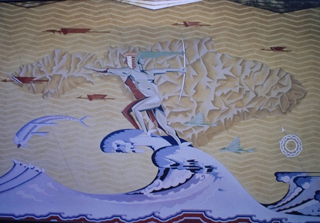 Catalina Island mural for Evans and Brown